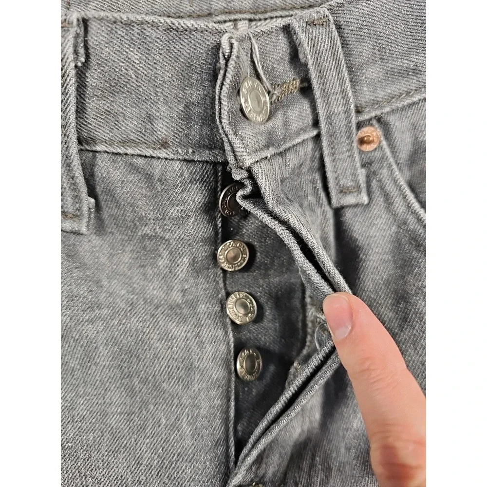 Levi's 501XX‎ Straight Leg Button Fly Jeans Grey Mens 30x30 Vintage Denim